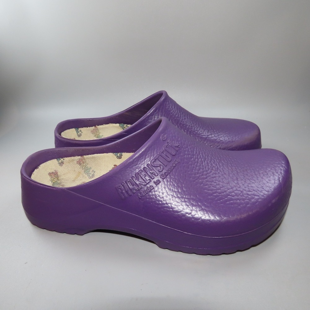 Birkenstock Profi Birki Purple  Slip On Work Clog Shoe Women's Size: 38 / 7